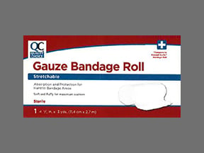 Qc Gauze Bandage Roll 4.5"x3yd