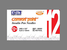 Exel Comfort Point Pen Needle