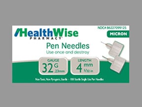 Healthwise Micron Pen Needles